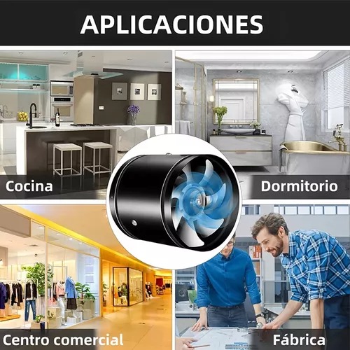 Extractor Silencios Humo Aire Tubo Axial 6 Inch Extractores