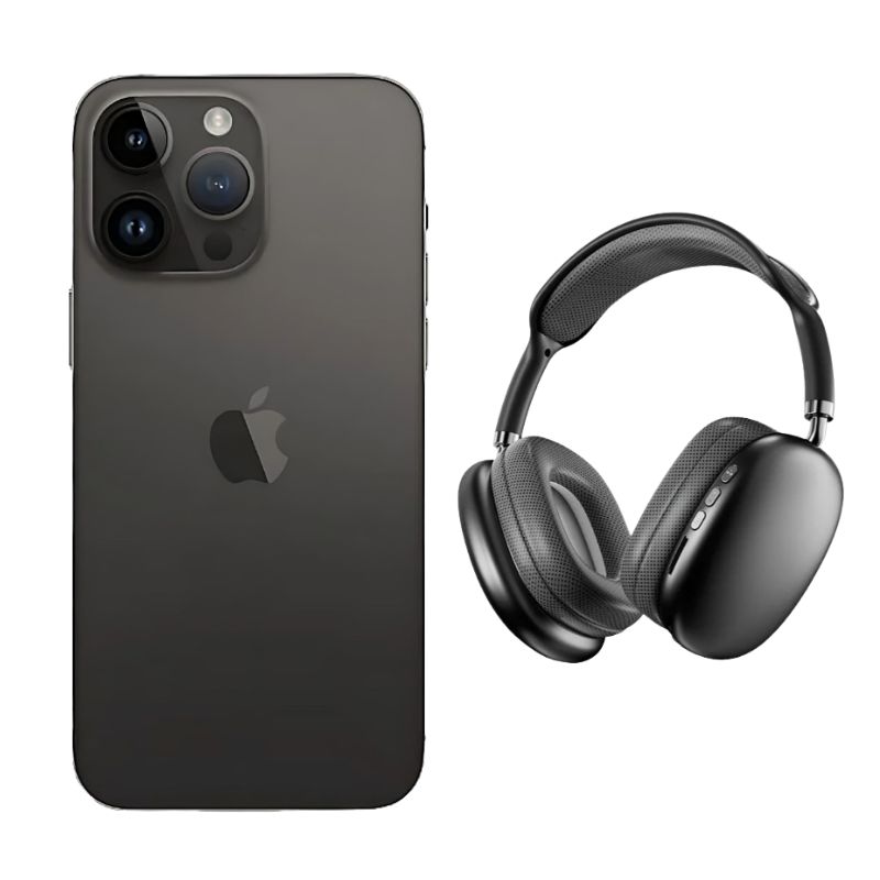 iPhone 14 Pro Max 256GB Negro E-SIM Reacondicionado Grado A + Diadema Genérica