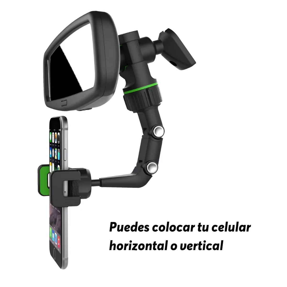 Soporte con clip universal para celular / cellphone holder para retrovisor 