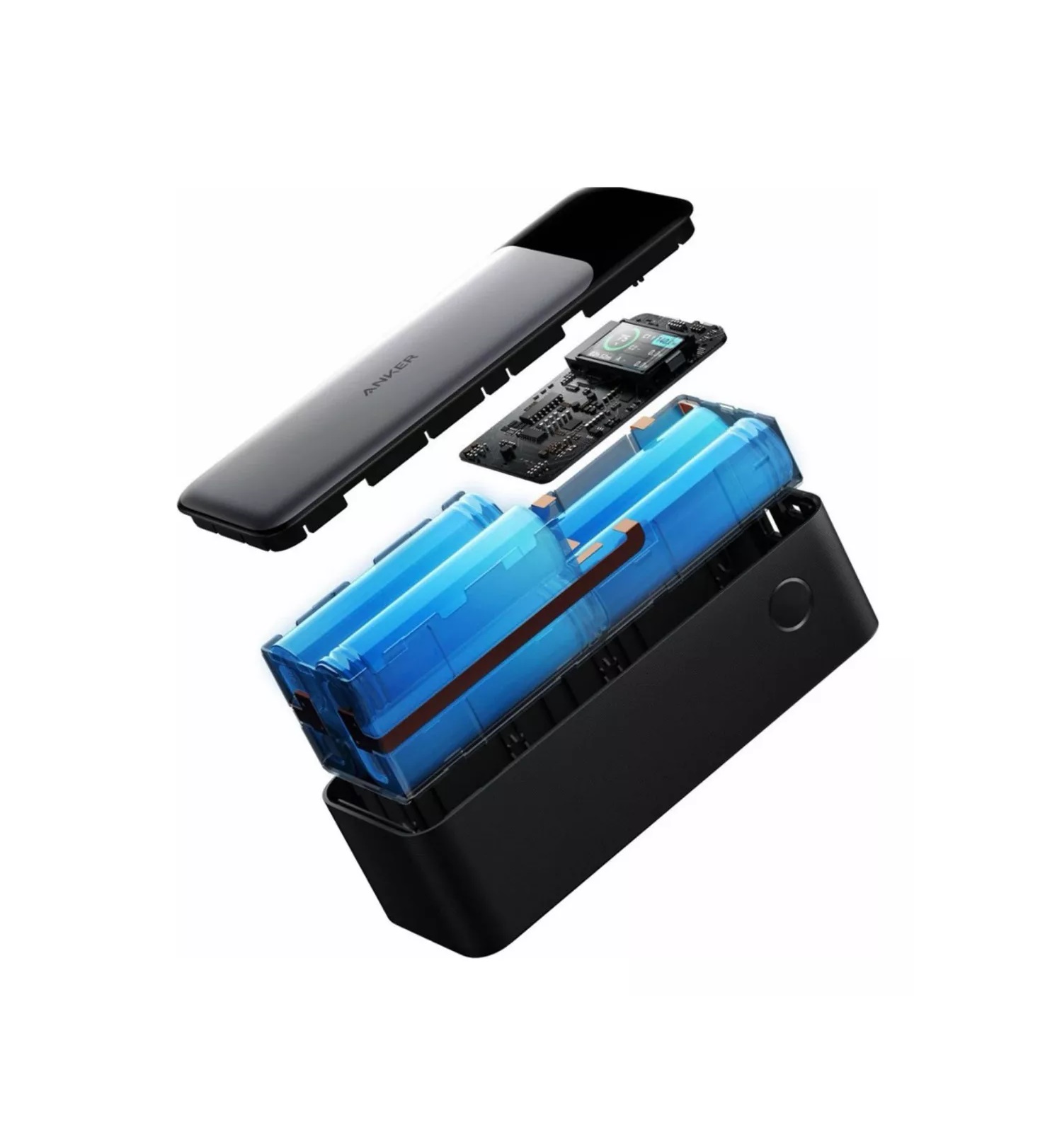 Power Bank Cargador Portátil  Anker de 24000mAh con 140 W con 3 Puertos Color Negro
