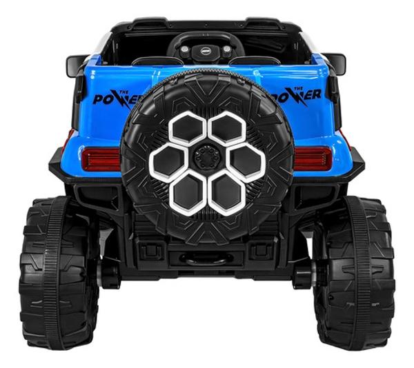 Carro Montable Electrico Control Remoto 4x4 Musica Bluetooth Azul