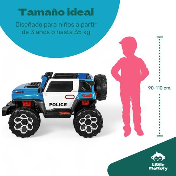 Carro Montable Electrico Control Remoto 4x4 Musica Bluetooth Azul