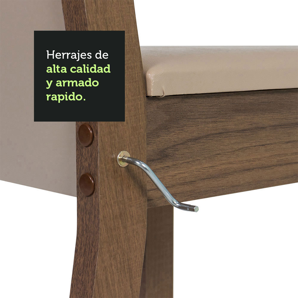 Juego de Comedor con Mesa y 4 Sillas Madesa Elisa CM