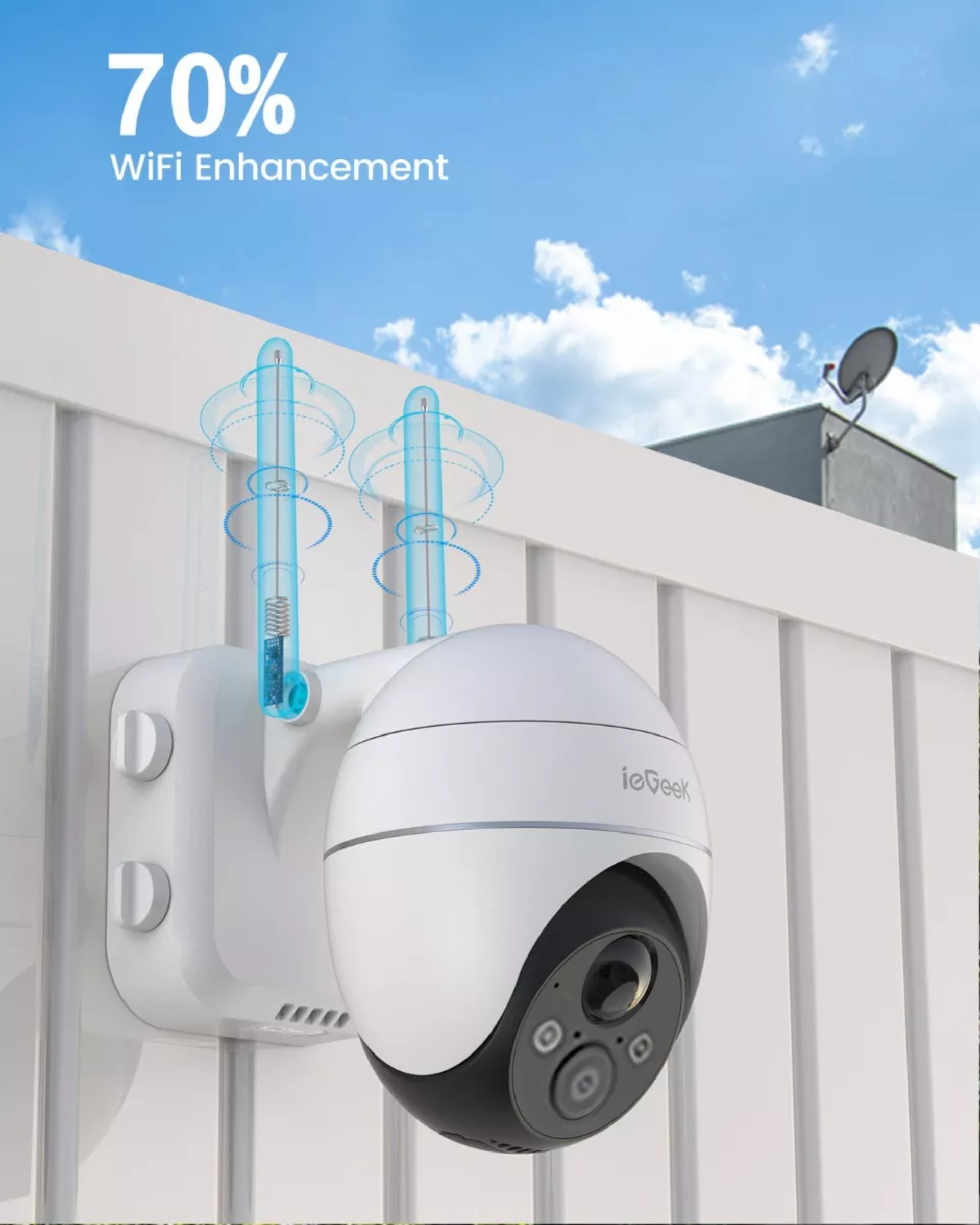 Solar Cámara De Seguridad 2k Exterior Wifi Bateria Con Ptz