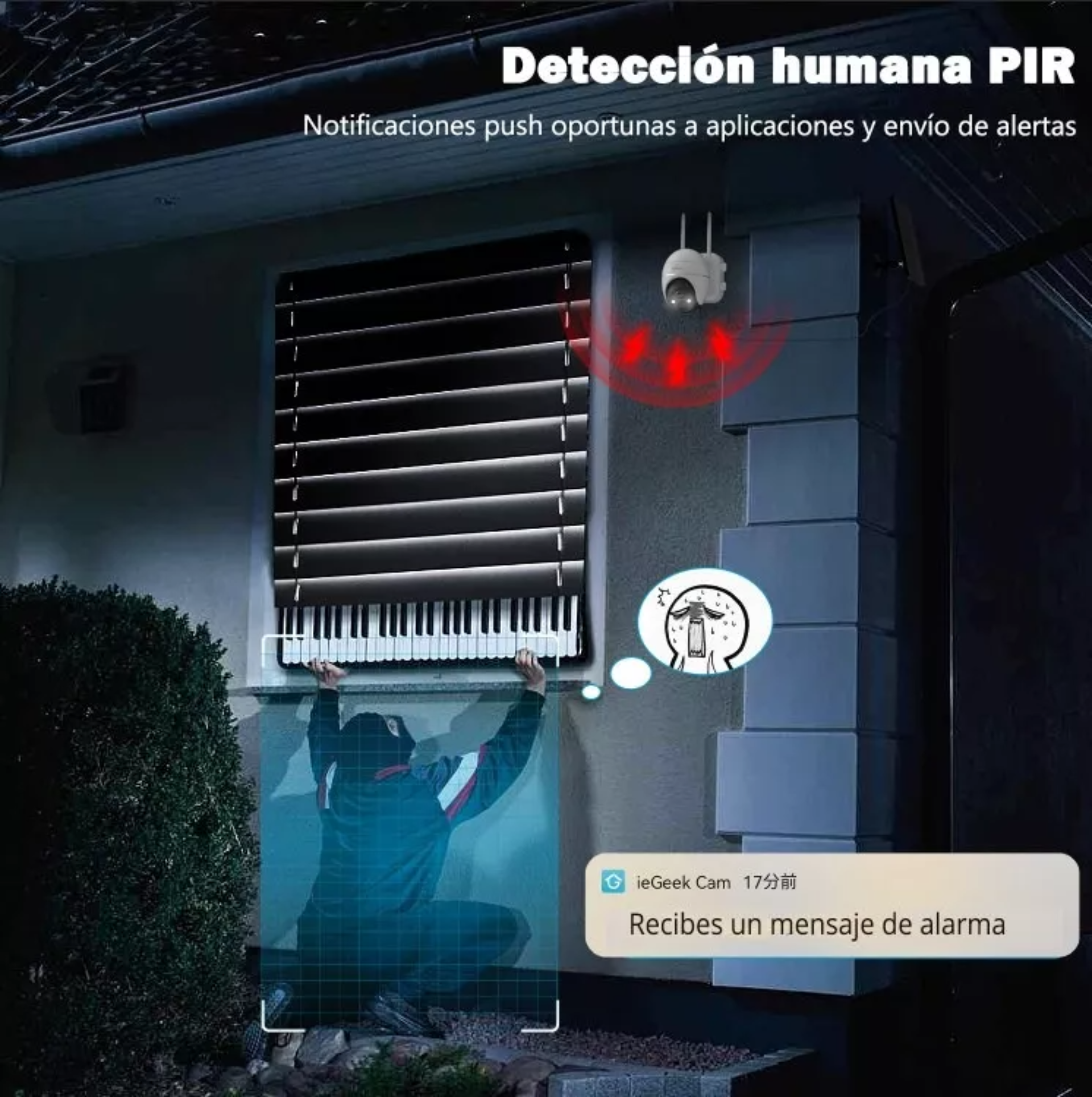 Solar Cámara De Seguridad 2k Exterior Wifi Bateria Con Ptz