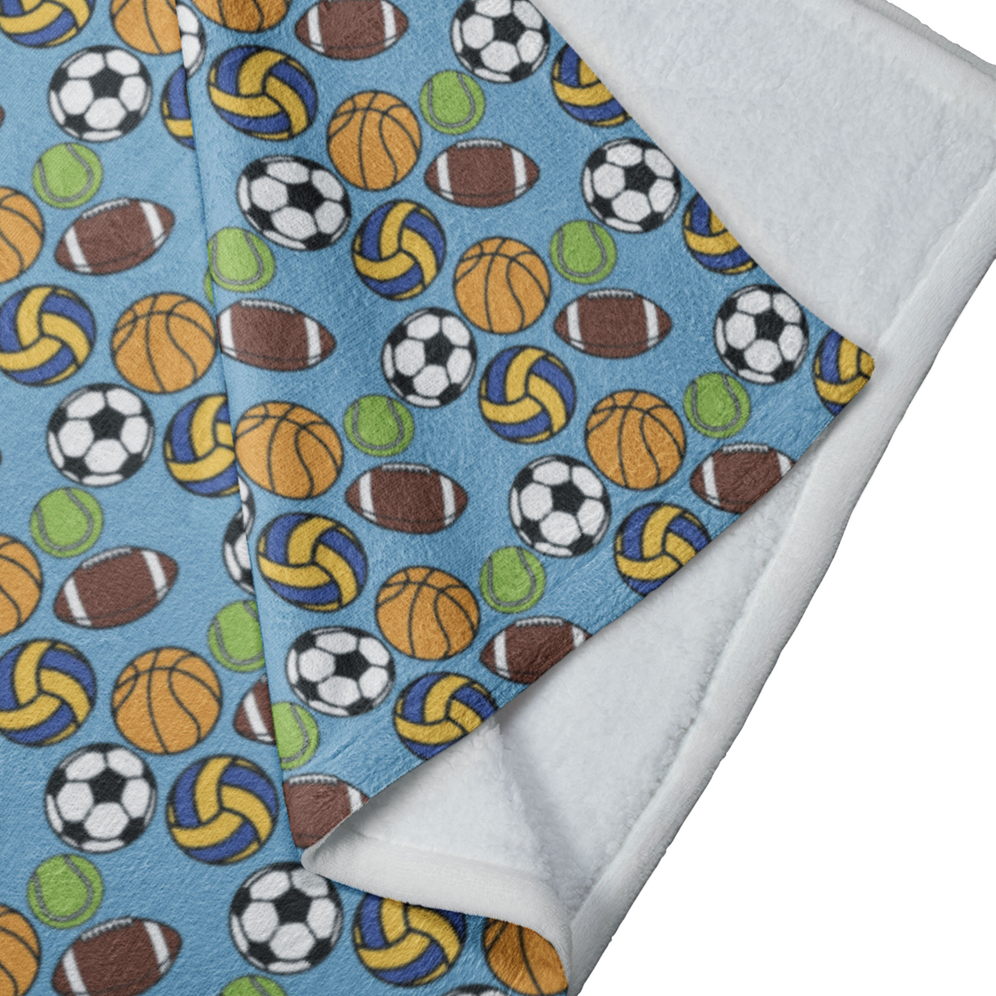 Cobija Manta Frazada Diseño de Balones Azules Ultra Suave y Ligera de Alta Calidad