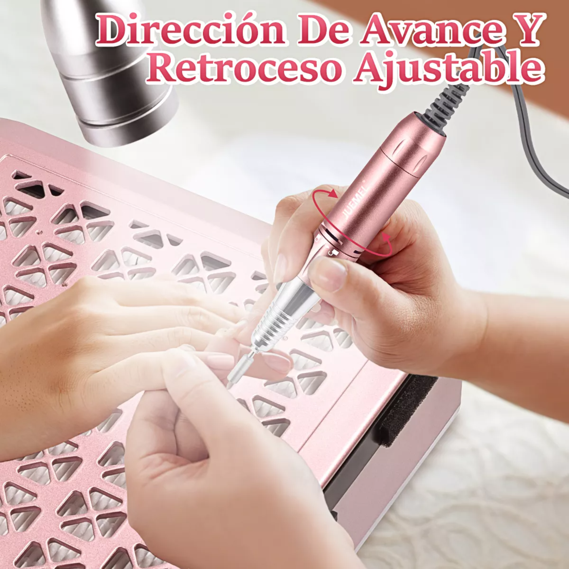 4 en1 Taladro Para Uñas Pulidor Esmeril Drill Profesional Extractor Polvo Acrilicas Juemel M7031