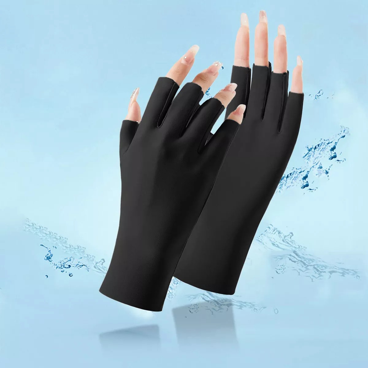 2 Par Guantes Anti-uv Lampara Para Uñas 2 Colors Para Mujer