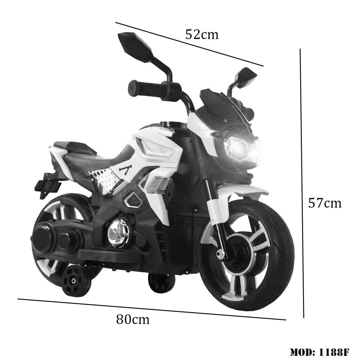 Montable Mini Moto Electrico GB 1188F C-Lee 6v Blanco