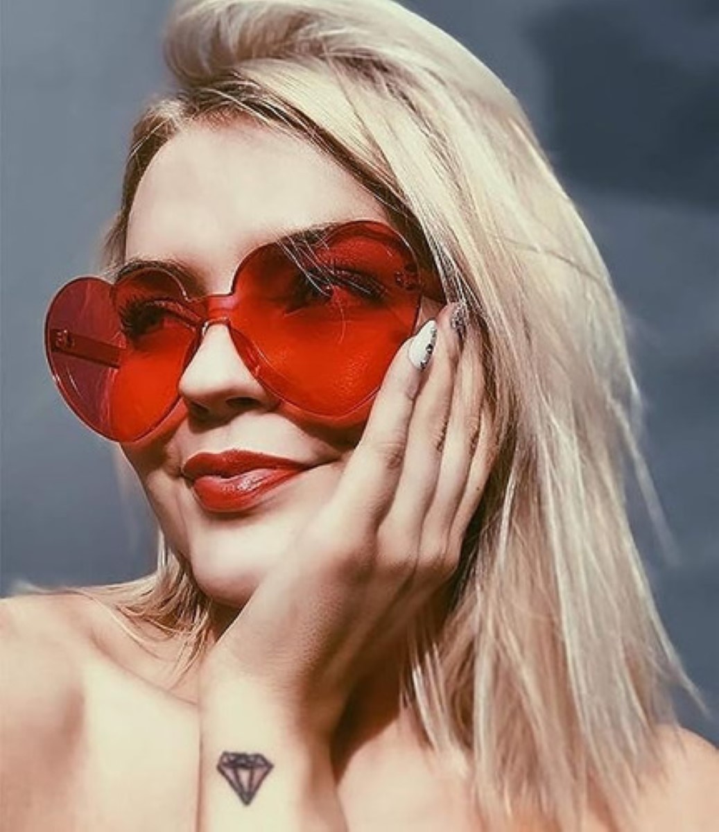 Lentes De Sol Corazón Accesorios Para Mujer 12 pcs COLORES