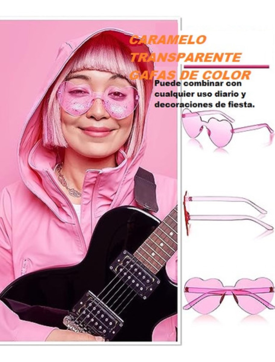 Lentes De Sol Corazón Accesorios Para Mujer 12 pcs COLORES