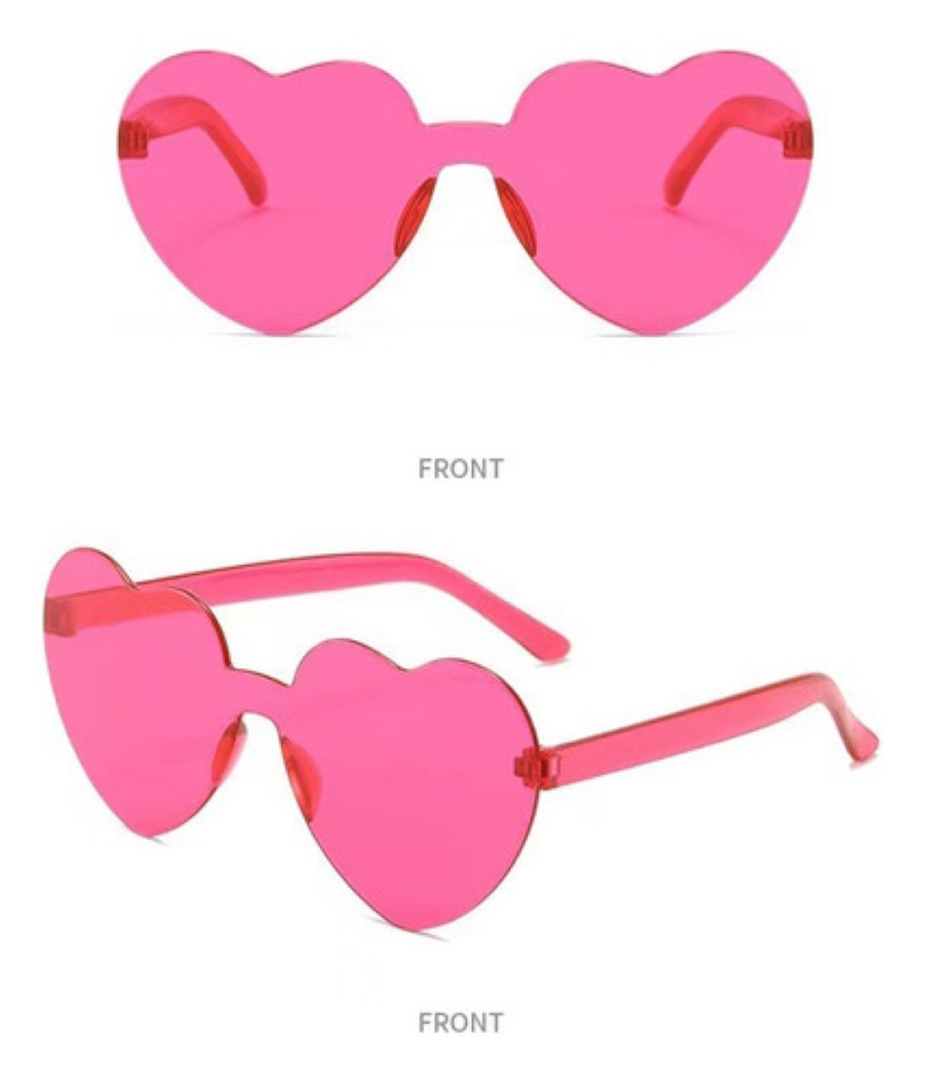 Gafas De Sol De Corazón Accesorios Lentes 10 pares COLOR ROSA CHICLE