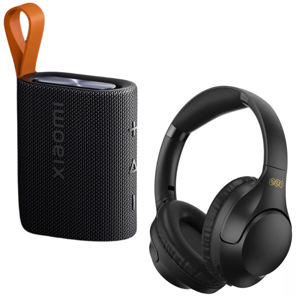 Combo Xiaomi Sound Pocket + Audífonos Diadema QCY H2 Pro.