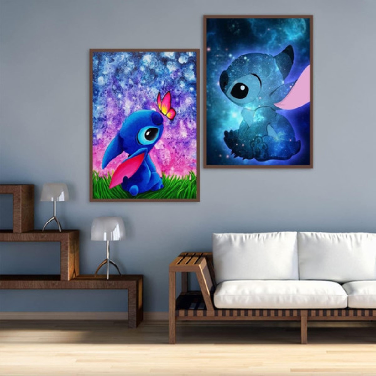 Kits De Pintura Diamantes Para Stitch 5d Diy 40×30 cm 3 pzs COLORES