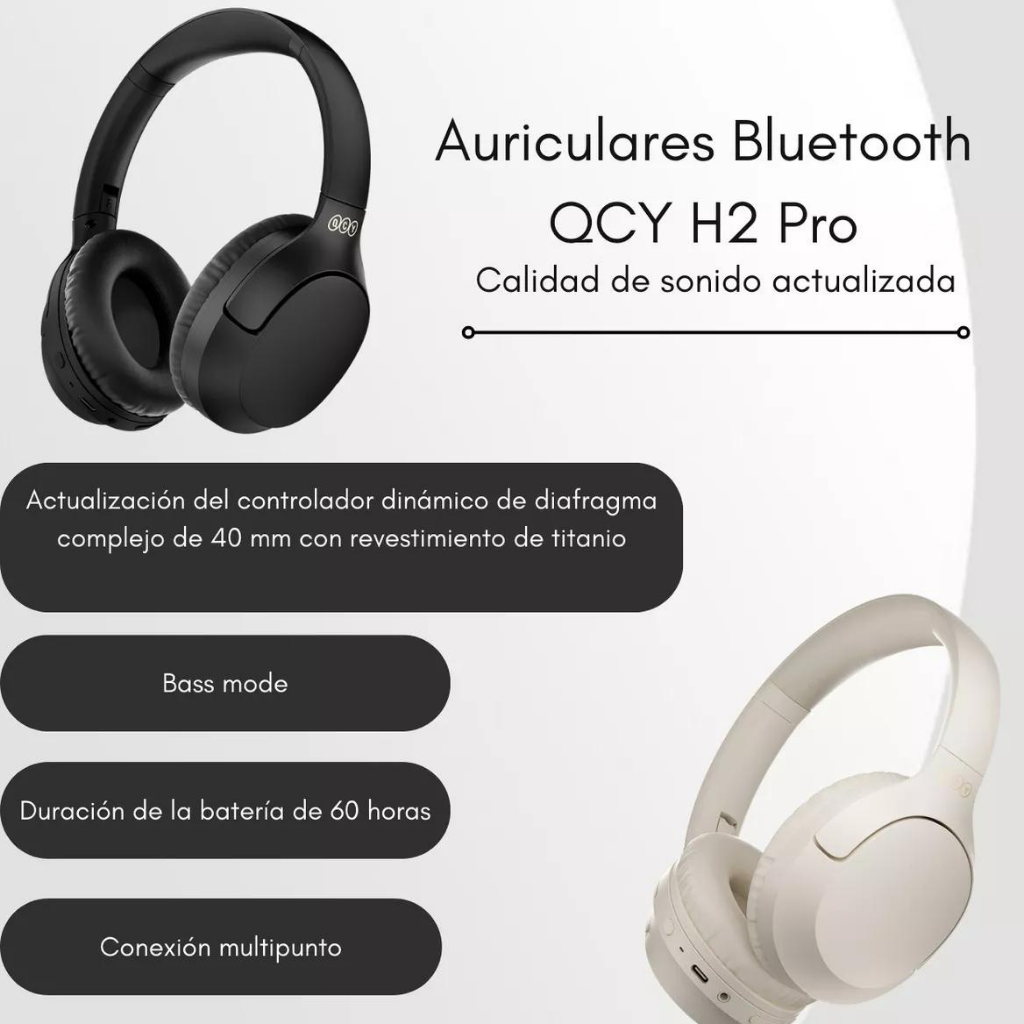 Combo Xiaomi Sound Pocket + Audífonos Diadema QCY H2 Pro.