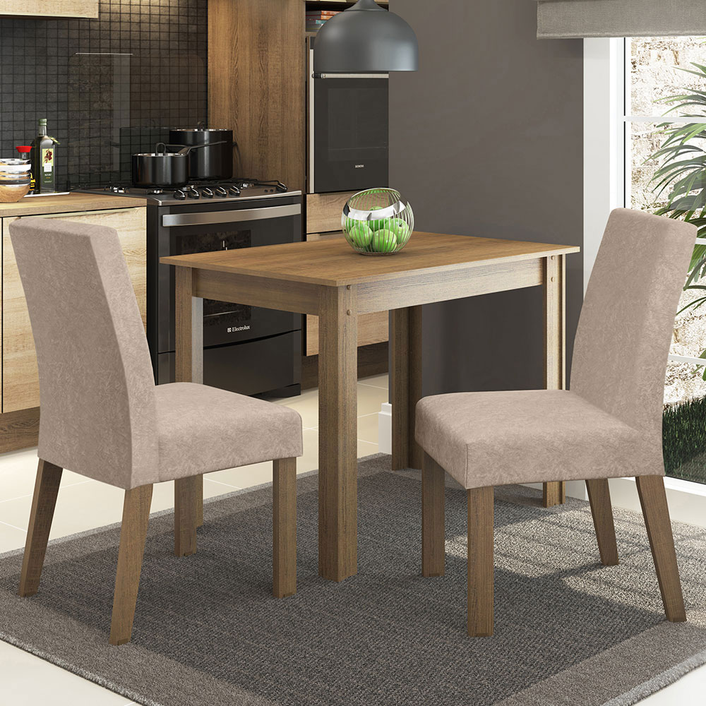 Juego de Comedor con Mesa y 2 Sillas Madesa Vic MI