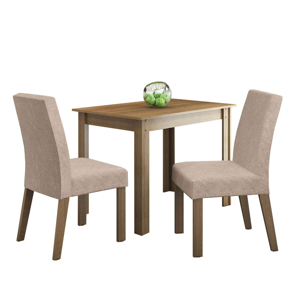 Juego de Comedor con Mesa y 2 Sillas Madesa Vic MI