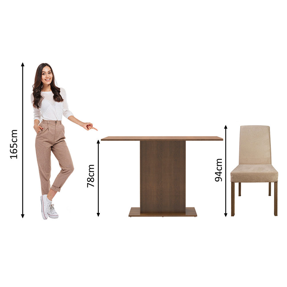 Juego de Comedor con Mesa y 2 Sillas Madesa Manu MCI