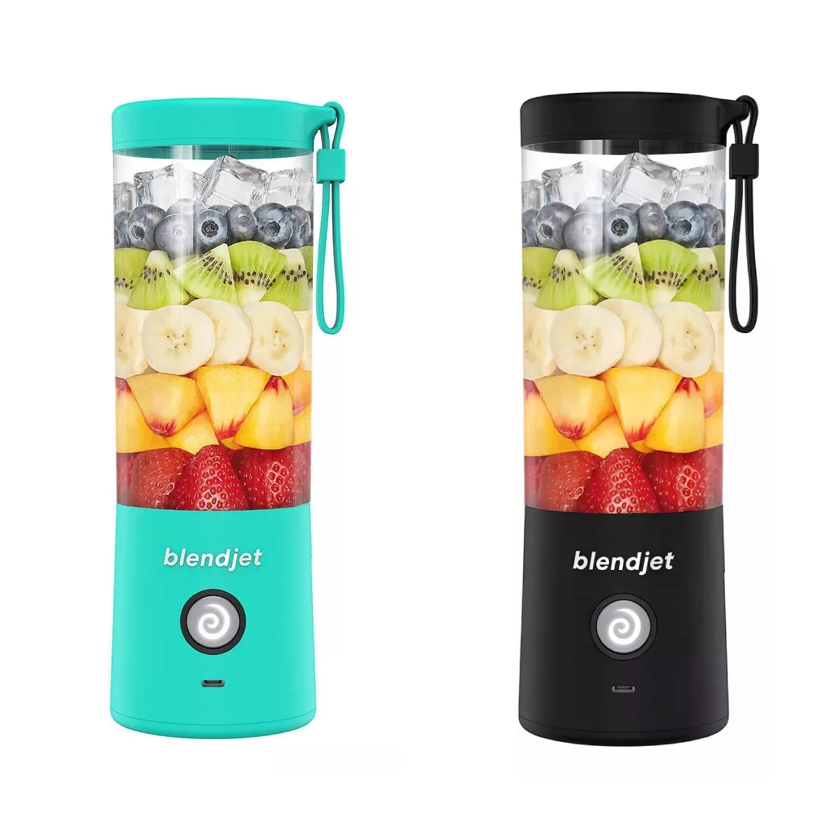 Licuadora Portatil Blendjet 2 - 2-pack, 16 Oz (negro Y Aqua)