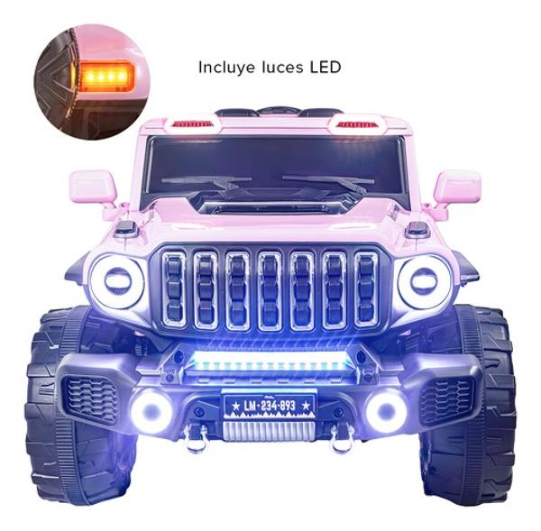Carro Montable Electrico Control Remoto 4x4 Musica Bluetooth Rosa