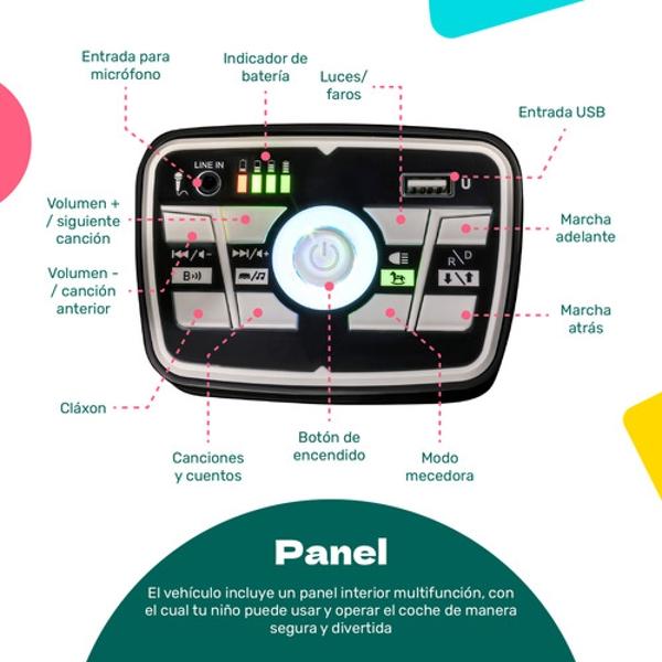 Carro Montable Electrico Control Remoto 4x4 Musica Bluetooth Rosa