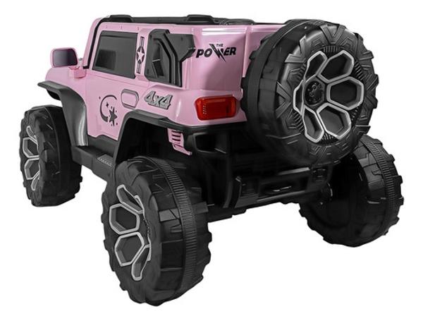 Carro Montable Electrico Control Remoto 4x4 Musica Bluetooth Rosa
