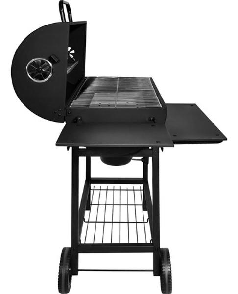 Asador Carbon Ahumador Parrilla 70cm Mesa Frontal + Cenicero
