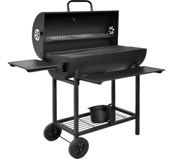 Asador Carbon Ahumador Parrilla 70cm Mesa Frontal + Cenicero