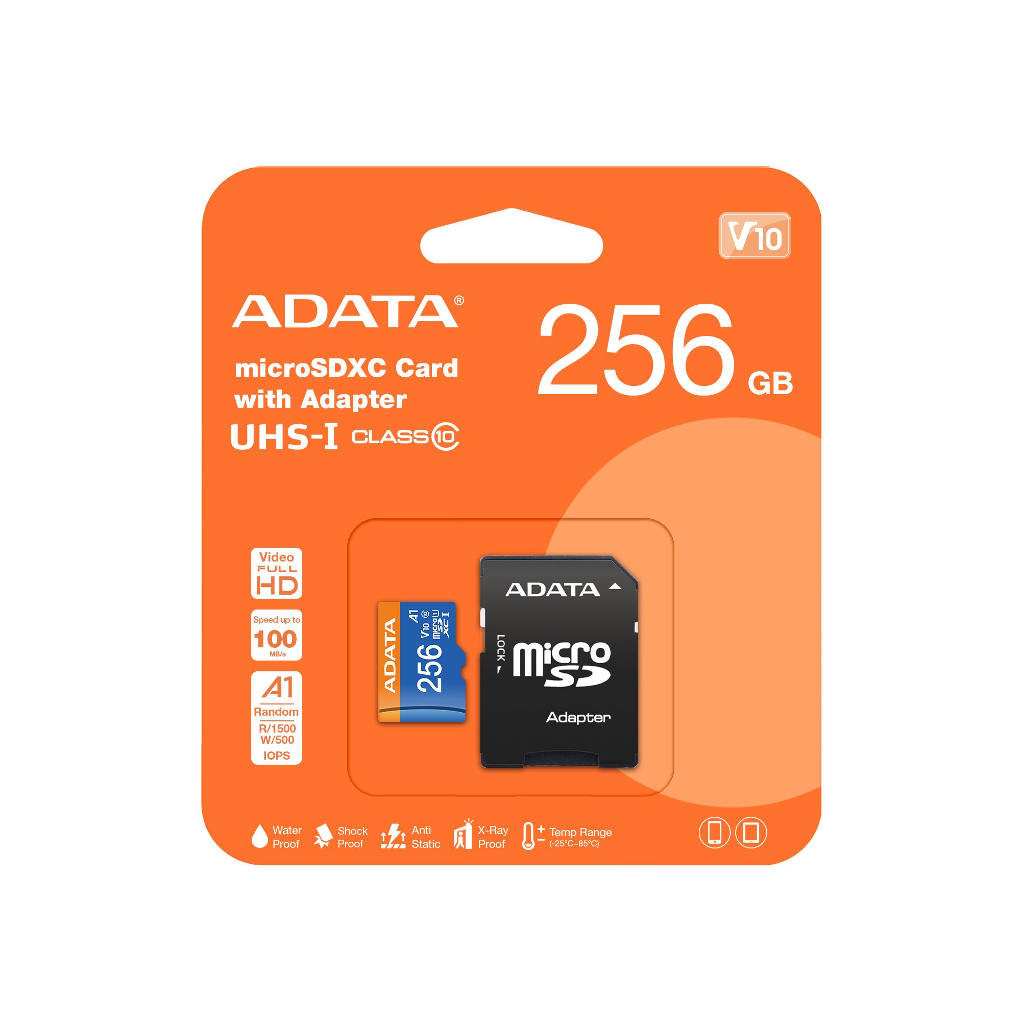 Tarjeta de Memoria microSD de 256 GB Adata Premier, A1, UHS-I, U1, V10