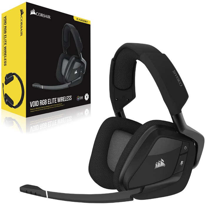 Diadema Corsair VOID RGB ELITE Wireless USB Surround 7.1 Gaming Carbon CA-9011201-NA