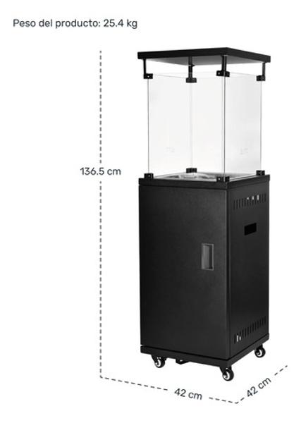Fogata Calentador Gas Propano Fogatero Protector Viento