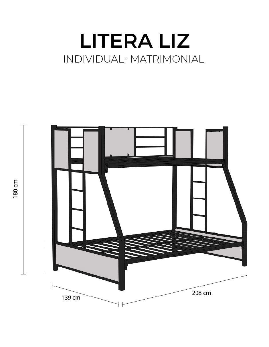 Litera Doble Individual Matrimonial Liz