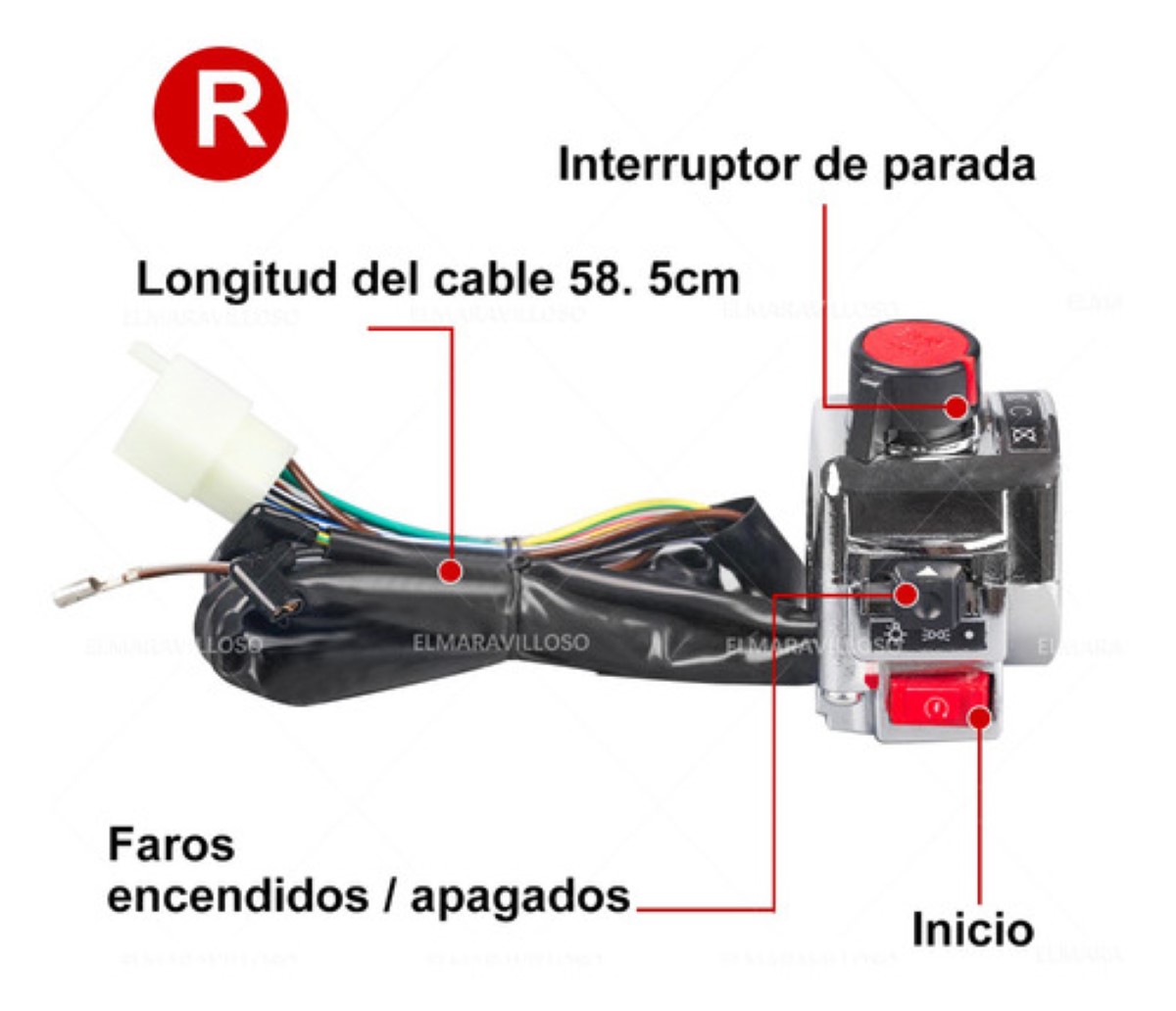 Par Juego De Mandos Derecho E Izquierdo Italika Tc200 Rc200 negro gris