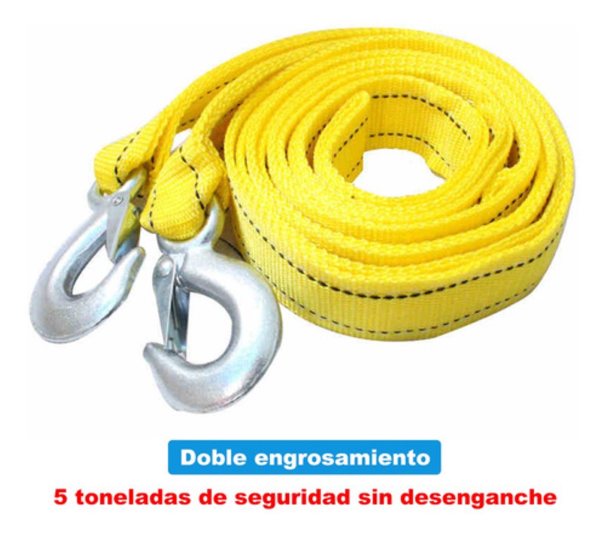Cuerda Remolque Olécranon Doble Capa Espesada Correa 4m/5t amarillo