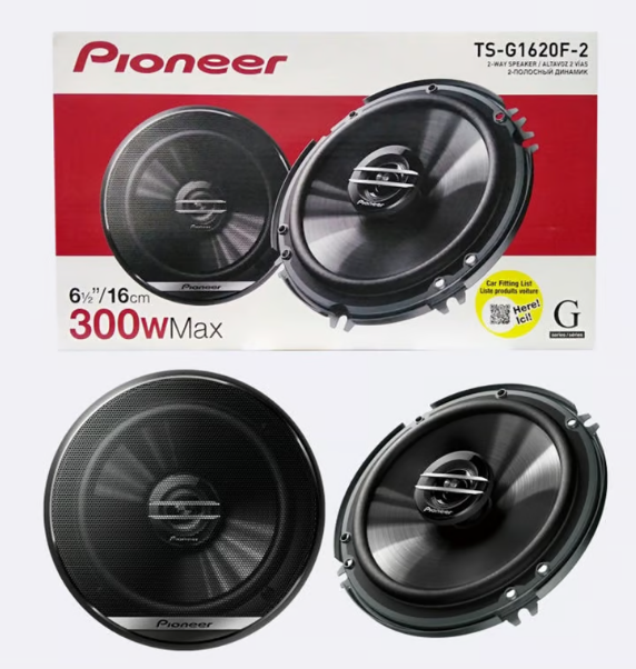 Par de Bocinas de 6 1/2"  PIONEER TS-G1620F-2 de 2 vias con tweeter