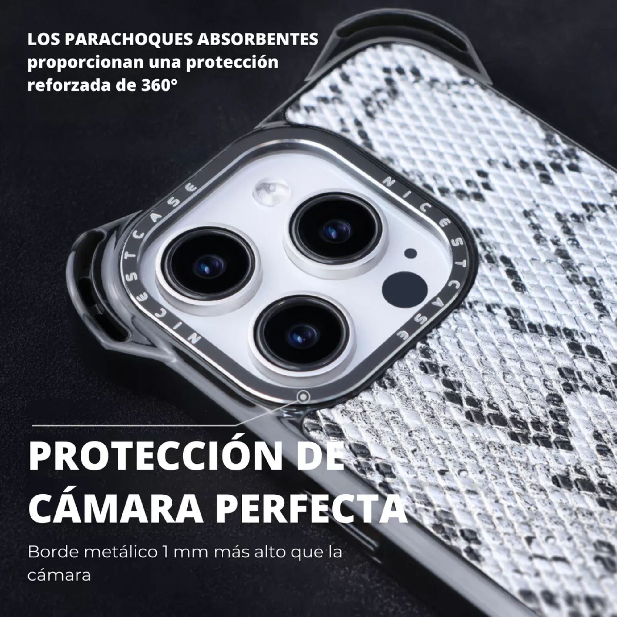 Funda Uso Rudo Para iPhone Magsafe Ultra Bounce Animal Print Protector para Iphone 14 plus/15 plus / Piton