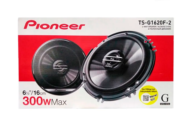 Par de Bocinas de 6 1/2"  PIONEER TS-G1620F-2 de 2 vias con tweeter