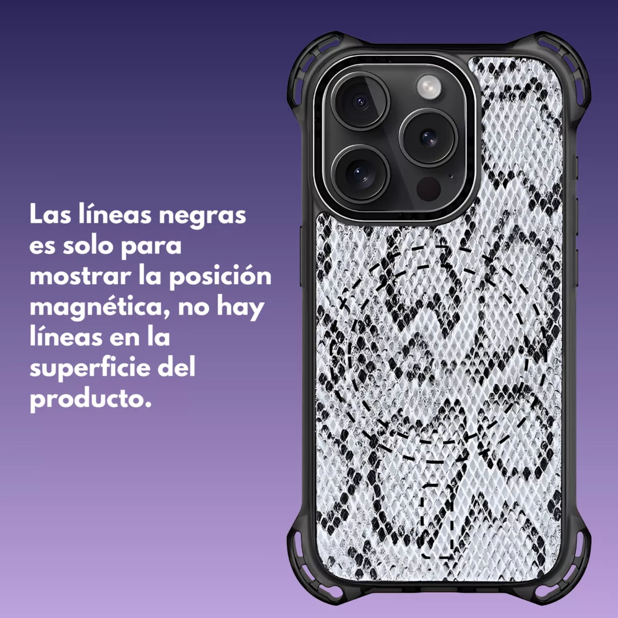 Funda Uso Rudo Para iPhone Magsafe Ultra Bounce Animal Print Protector para Iphone 14 plus/15 plus / Piton