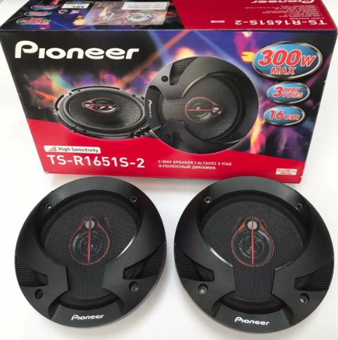 Par de Bocinas de 6.5"  PIONEER TS-R1651S-2 de 3 vías 300W Max