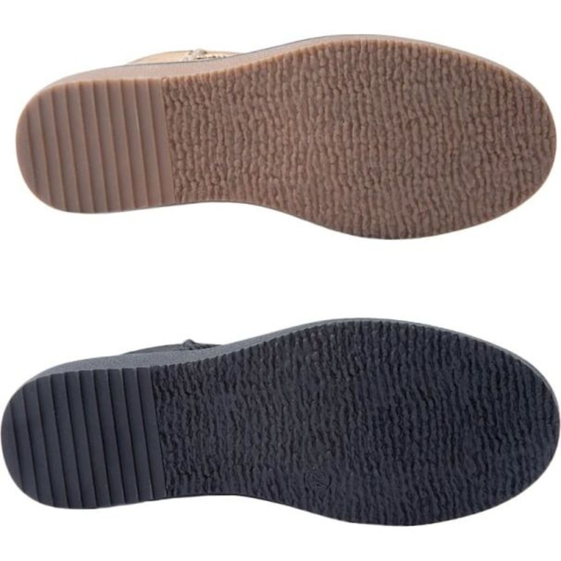Kit de 2 pares de botas de mujer, tipo botín, acabado ante, de piso, colores negro y beige, marca PBPS 1149416