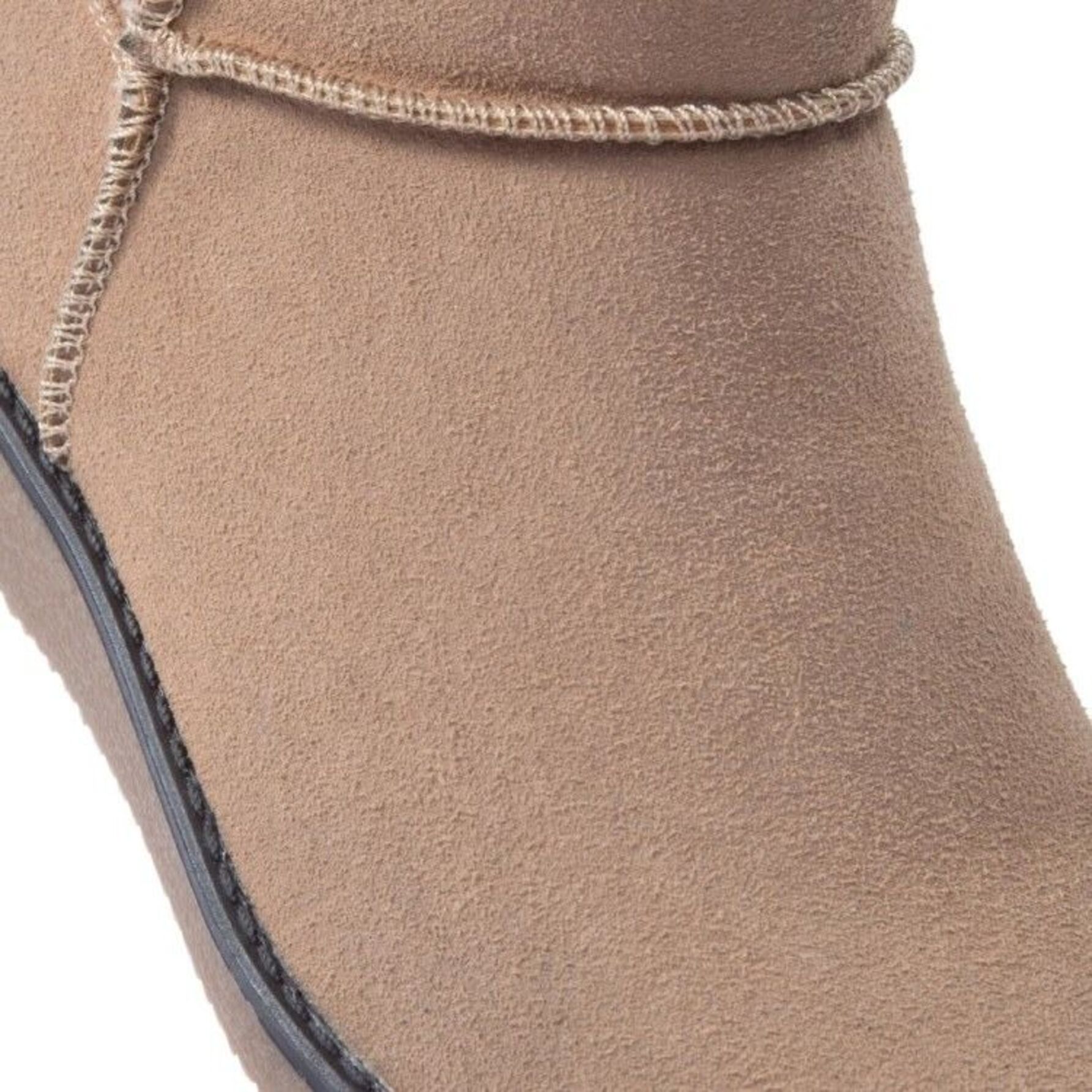 Kit de 2 pares de botas de mujer, tipo botín, acabado ante, de piso, colores negro y beige, marca PBPS 1149416