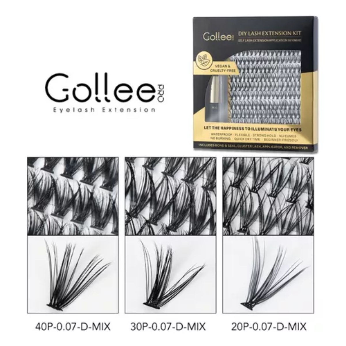 Pestañas Diy Golle Para Colocar En Casa Lash Extension Kit