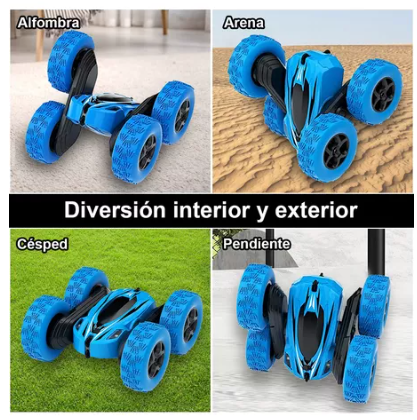 Carro Control Remoto Recargable Rotación De 360° Para Niños