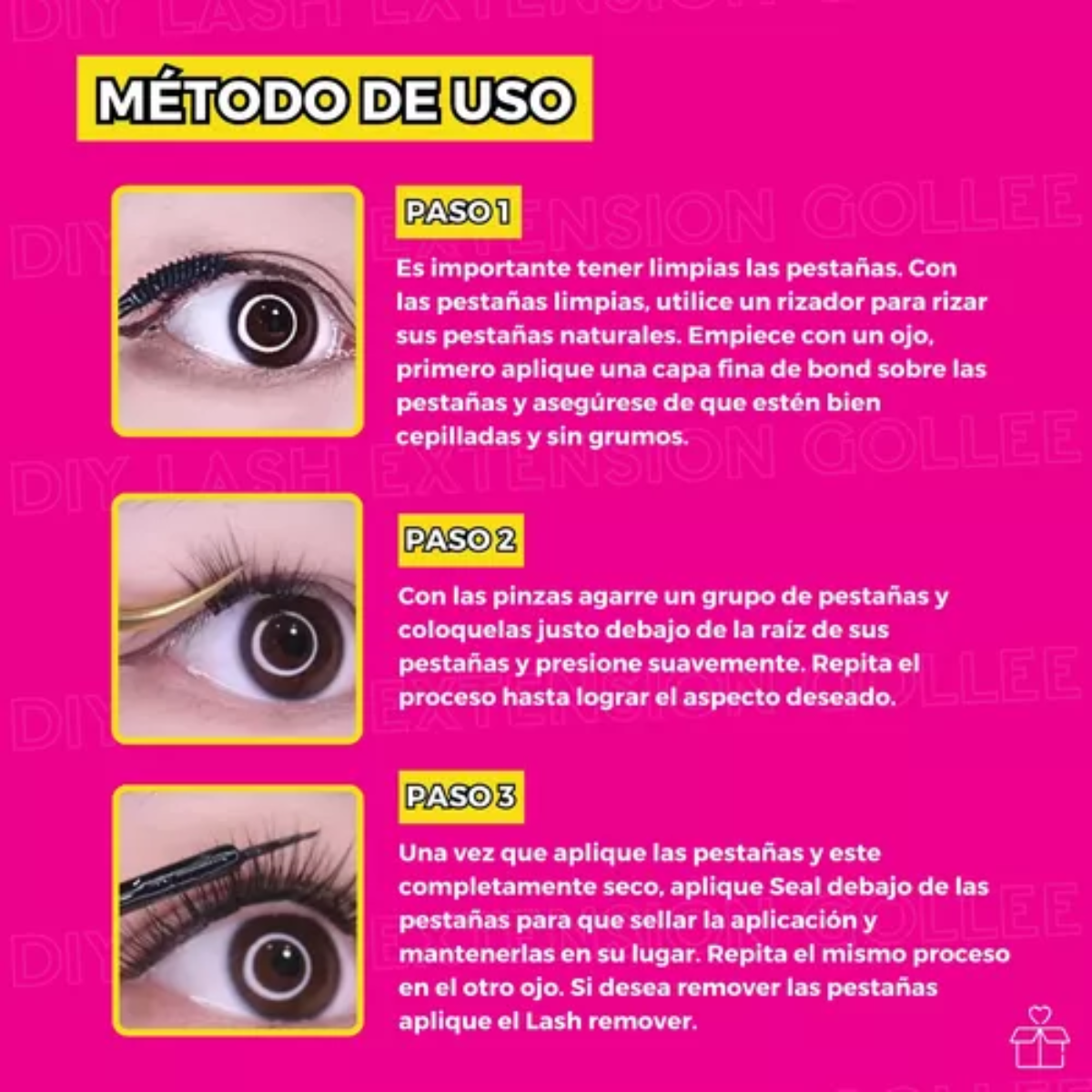 Pestañas Diy Golle Para Colocar En Casa Lash Extension Kit