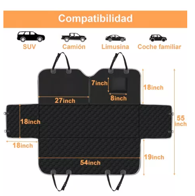 Cubre Asiento Para Perro Mancro 6009, Accesorios Para Autos, Fundas Para Autos, Impermeable