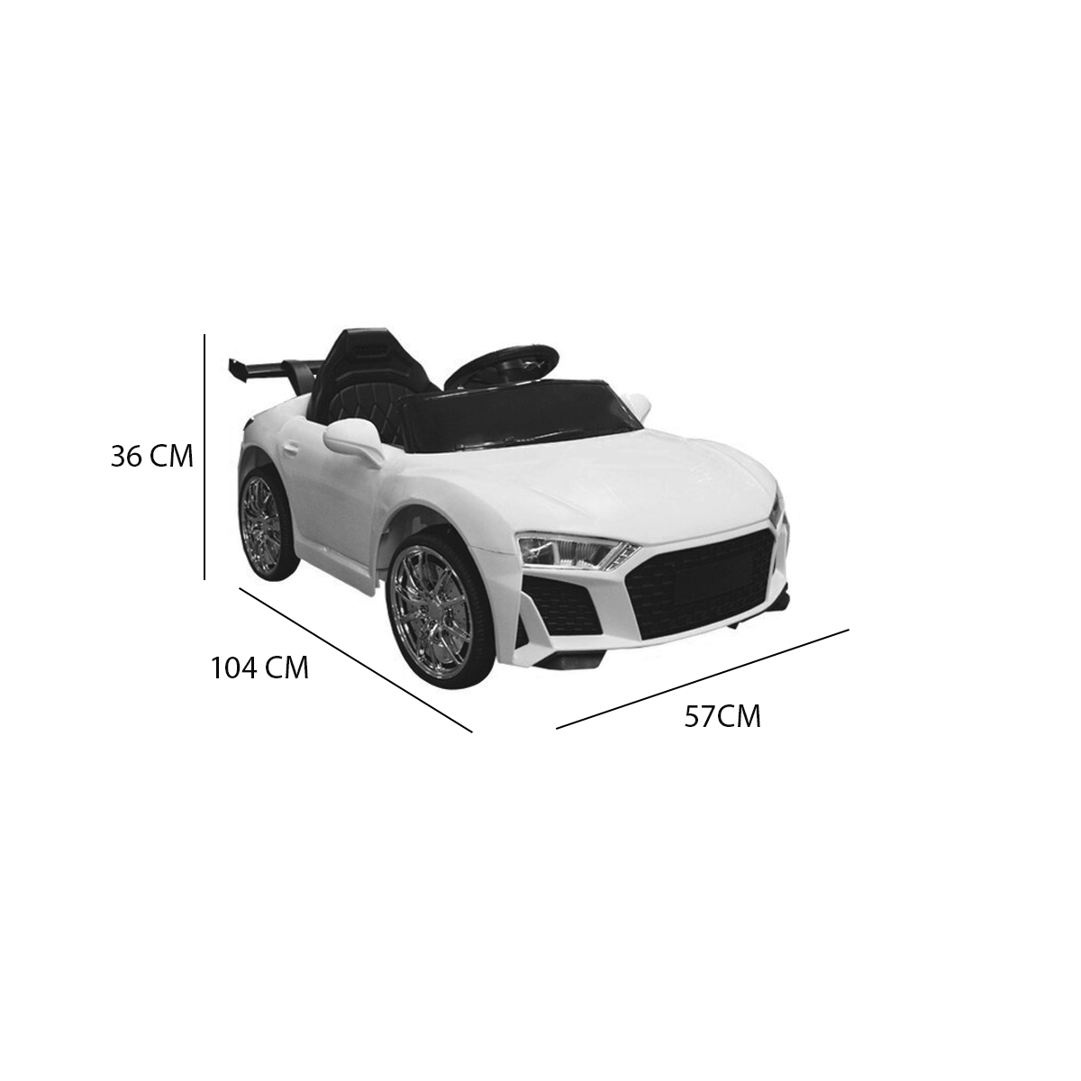 Carro Montable Electrico 6V Tipo Audi 915 Amarillo