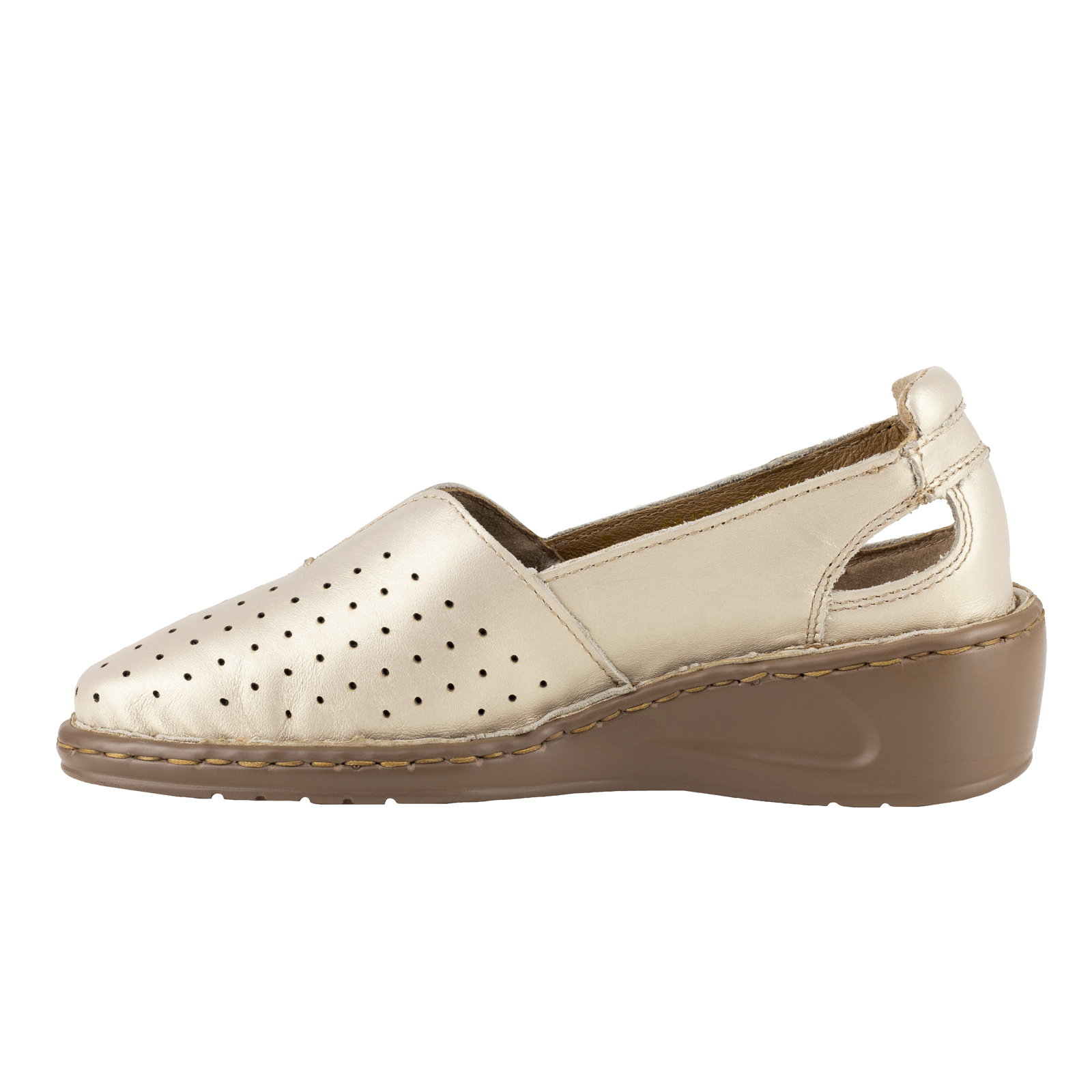 Mocasines Mujer Slip On Lobo Solo 4848 Platino Ancho Confort