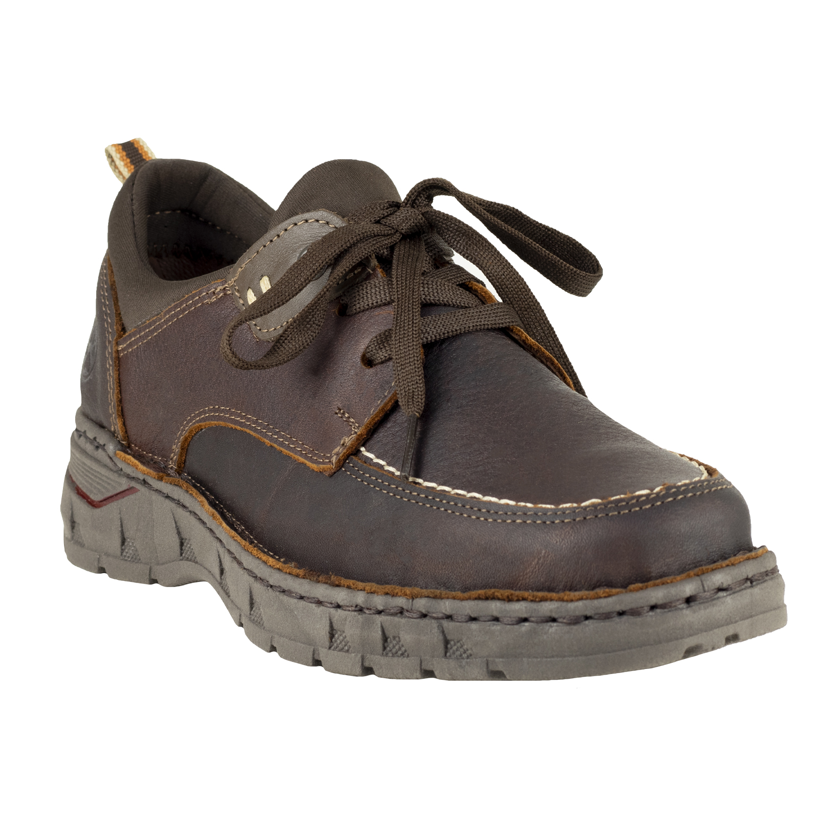 Zapatos Choclos Para Hombre Lobo Solo 9083 Brown Cocidos Graneado