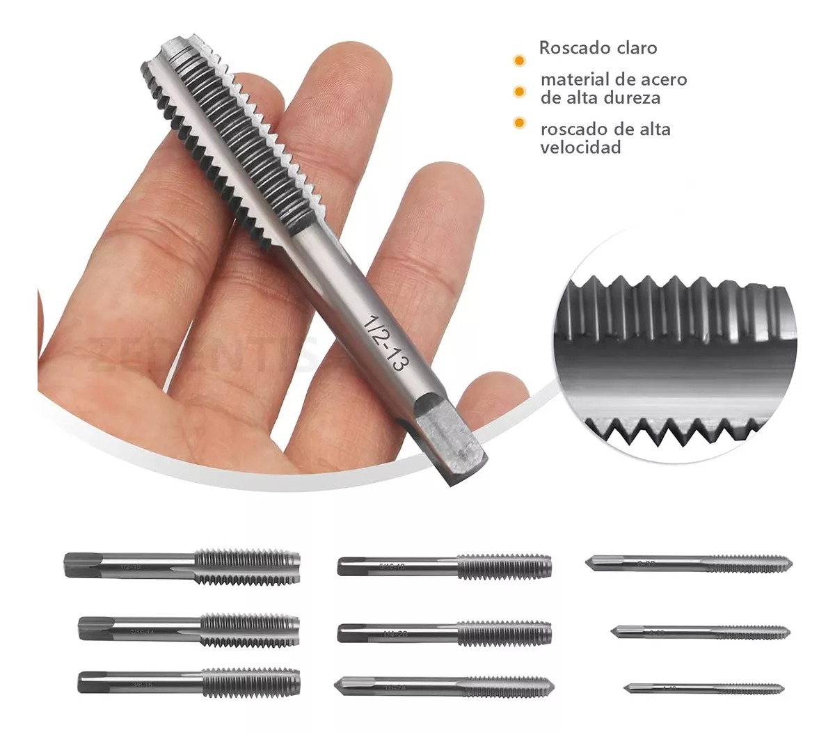 Kit De 20 Machuelos Con Maneral Broca Tipo Matraca Ajustable