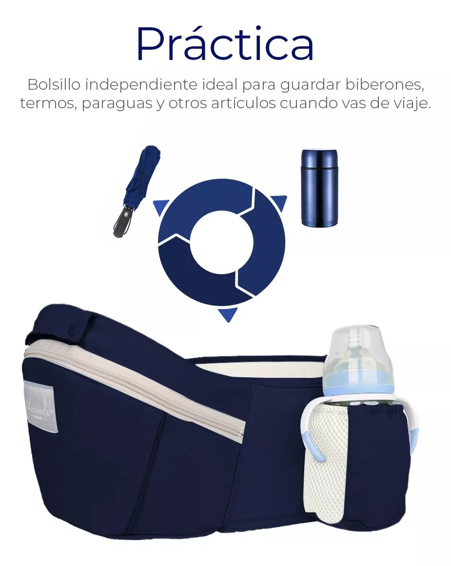 Cangurera Portabebé Mochila Multifuncional Con Asiento Bebé